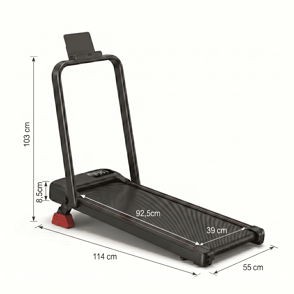Tapis de Marche Pliable Ultra-Slim 8,5 cm, Inclinaison 15 %