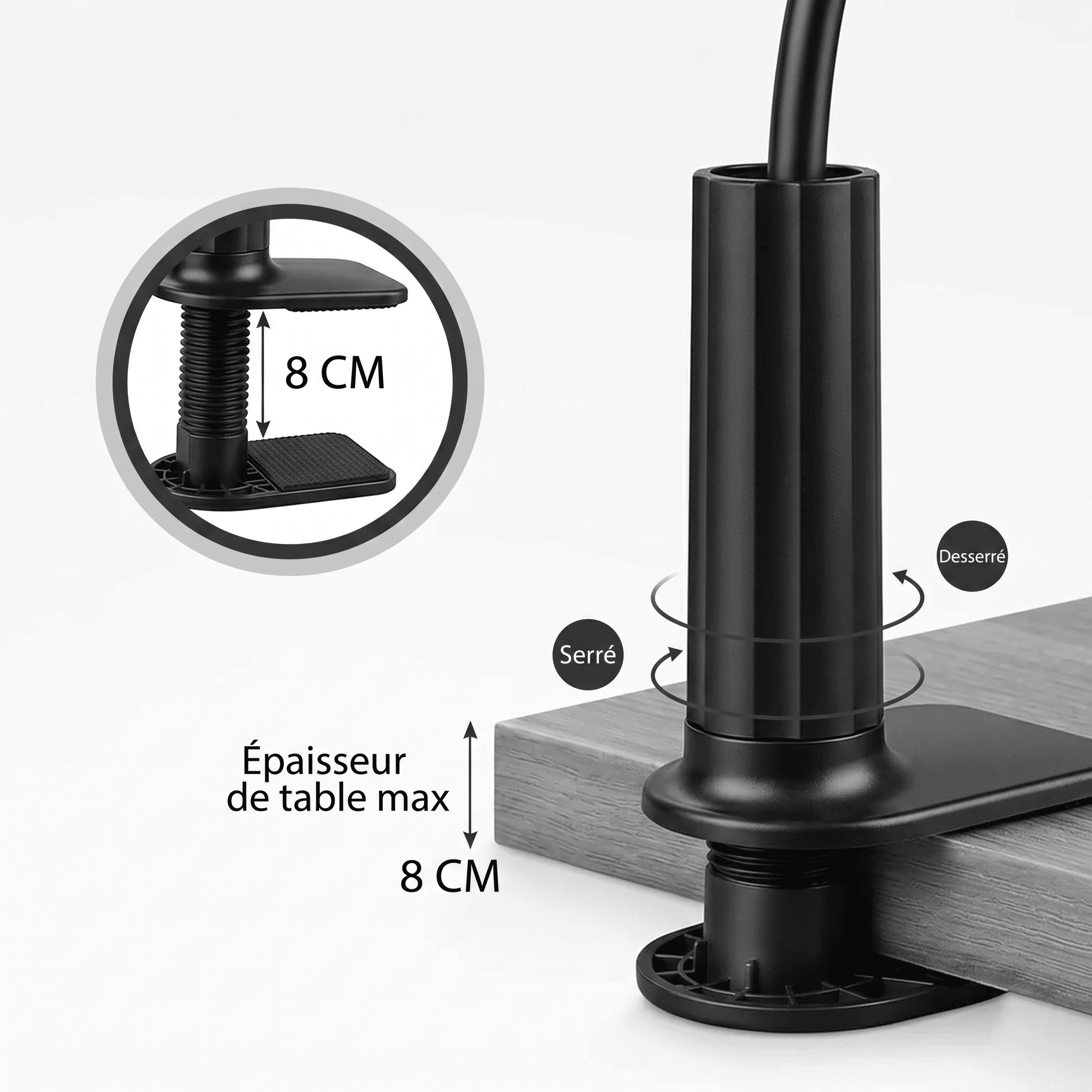 Support Téléphone Flexible 75 cm Rotation 360°
