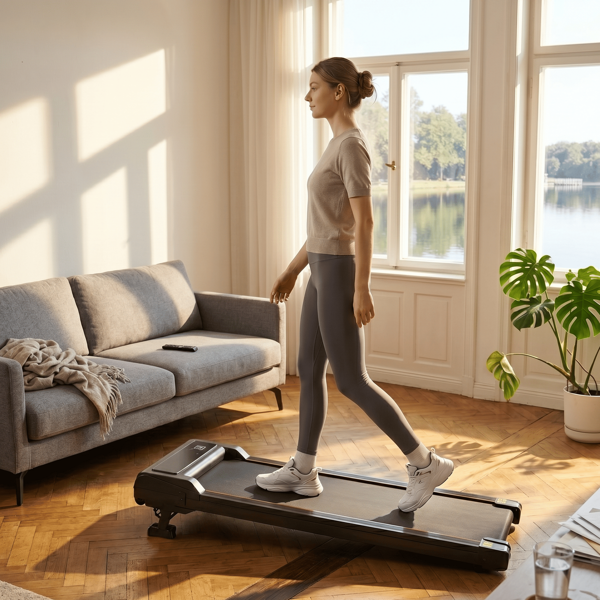 Tapis de Marche 3-en-1 Compact 11 cm, Inclinable 12%